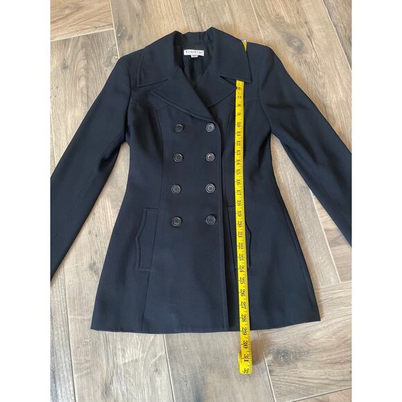 Vintage Bebe Women’s Double Breasted Black Jacket size 4 - Picture 8 of 13